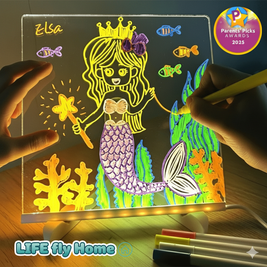 Pizarra LED brillante para dibujar y escribir